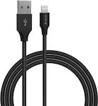 Devia Gracious Braided USB to Lightning Cable Μαύρο 1m (DVCB-DVCB-334894)