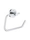 Grohe New Essentials Επιτοίχια Χαρτοθήκη Inox Ασημί
