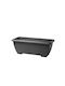 Plastecnic Terrae Μaxi Planter Box Plastic Gray 60x29cm.