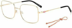 Missoni Plastic Eyeglass Frame Gold MMI 0083 J5G