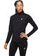 Women's Blouse Long Sleeve with Zipper Black