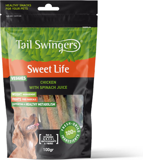Pet Interest Tail Swingers Leckerli für Hunde mit Huhn und Spinat 100gr PI-1104 1104-TLS A62-1104