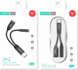 Xipin Xipin USB-C male σε 3.5mm / USB-C female Xipin Xipin USB-C male σε 3.5mm / USB-C female