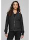 Women's Short Bomber Jacket for Winter Black