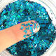 UpLac Butterflies Holo 18 Glitzersteine für Nägel in Grün Farbe