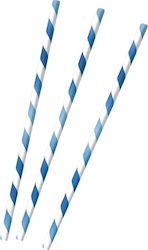 Amscan Straw Paper Blue 12pcs