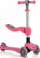 Byox Kids 3-Wheel Foldable Scooter Kiki with Seat for 3+ years Pink