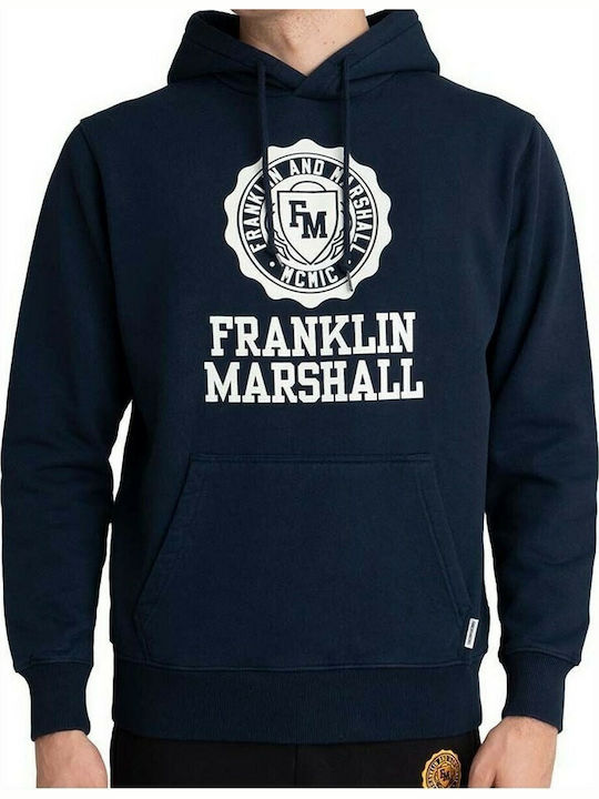 Franklin & Marshall Φούτερ με Κουκούλα Navy