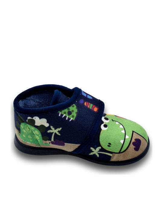 Adam's Shoes Kinderhausschuhe Stiefel Marineblau