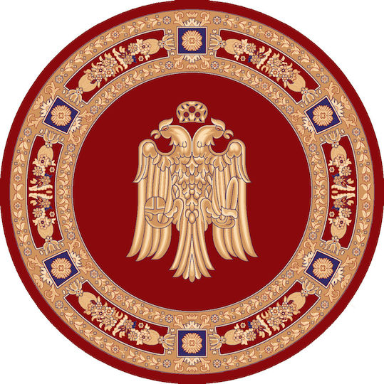 Isexan Orthodoxia Εκκλησιαστικό Χαλί Στρογγυλό Red με Διάμετρο 200εκ. 40-2020-7000