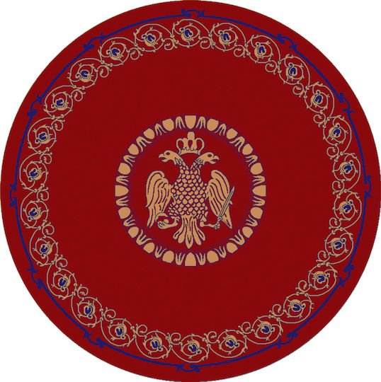 Isexan Byzantium Εκκλησιαστικό Χαλί Στρογγυλό Red με Διάμετρο 200εκ. 40-2020-5000