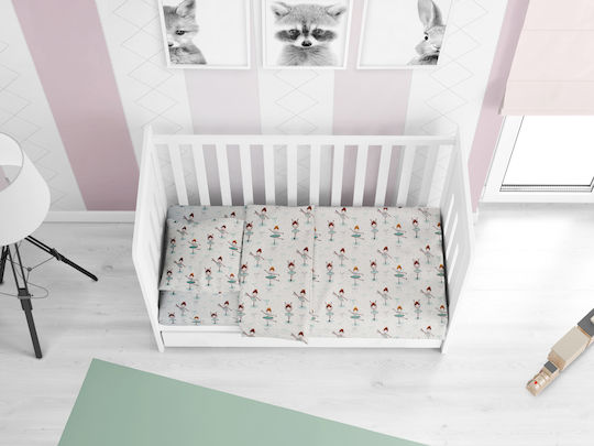 Dimcol Baby Duvet Cover Ballerina 166 Green 120x160cm