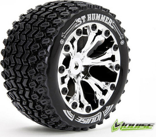 Louise Tire & Wheel ST-Hummer 2.8" Chrome 1/2-Offset Ανταλλακτική Ρόδα για Τηλεκατευθυνόμενο 1τμχ