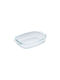 Estia Crystal Ορθογώνιο Πυρίμαχο Σκεύος Γυάλινο 34x22x6cm