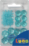 Luna Plastic Craft Bead Blue Plastic Beads 45gr