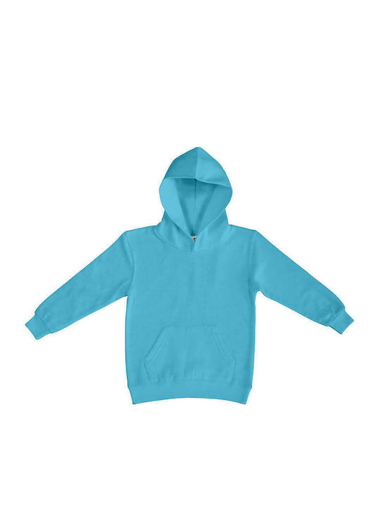 SG Kids Sweatshirt with Hood and Pocket Turquoise SG27K