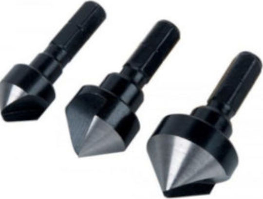 Wolfcraft Milling Cutters With Hexagonal Shank 6mm Cutter Set for Metal \ Wood \ Plastic 6mm 3pcs