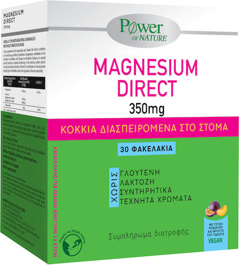 Power Of Nature Platinum Range Magneziu Direct 350mg cu Vitamina B6 30 Plicuri