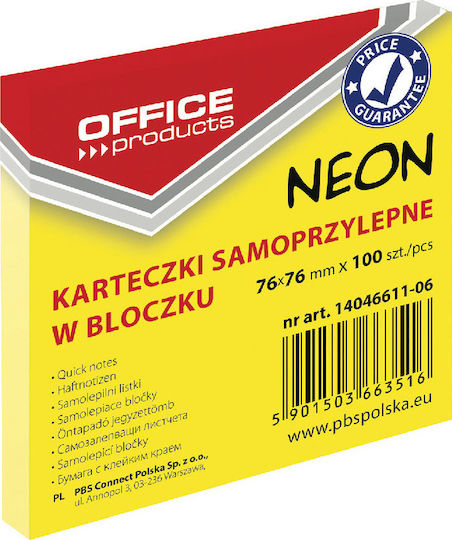 Office Point Haftnotizen im Würfel 100 Blätter Gelb 7.6x7.6Stück