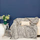 Melinen Provence Ριχτάρι Πολυθρόνας Chenille 180x180εκ. Grey