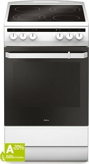 Amica 58CE2.315HQ(W) Herd 62Es mit Keramikkochfeldern B50cm. White