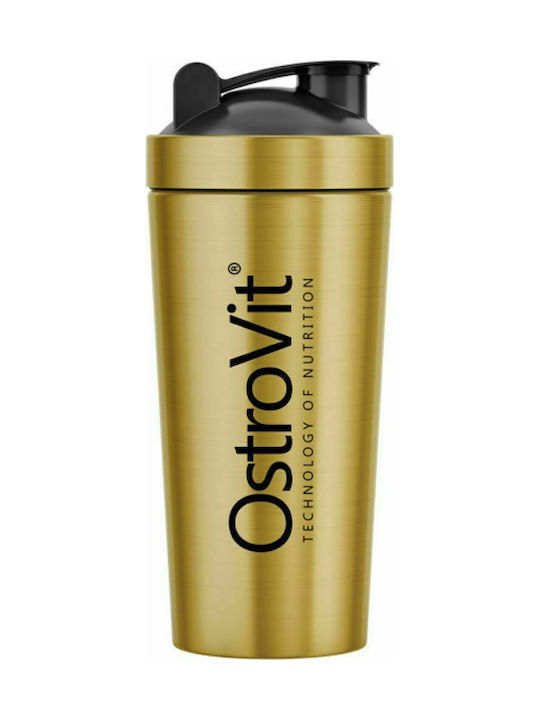 OstroVit 32892 Shaker Protein 750ml Rostfreier Stahl Gold