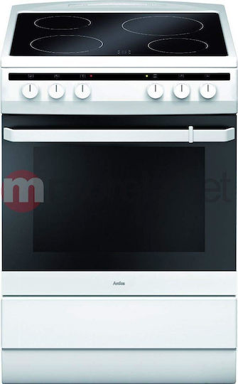 Amica 618CE3.333HQ(W) Κουζίνα 62lt με Κεραμικές Εστίες Π60εκ. Λευκή