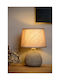 Lucide Lightning Ramzi Ceramic Table Lamp for E14 Fitting with Brown Shade and Base