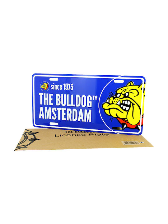 Регистрационна табела The Bulldog Amsterdam - синя