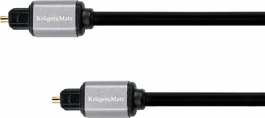 Kruger & Matz Optical Audio Cable TOS male - TOS male Μαύρο 3m (KM1224)