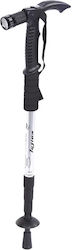 Telescopic Aluminum Trekking Pole with 3 Sections 138339 Silver