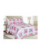 Linea Home Set Kids Quilt Single with Pillowcase Crown Pink 160x220cm