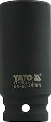 Yato Căpăcel Pneumatic - Pneumatic Hexagonal Priza cu Patrat de Prindere 1/2" Diametru 24mm 1buc