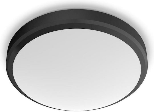 Philips Classic Wall Lamp with Integrated LED and Warm White Light Black 31.3cm