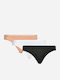 Βαμβακερά Women's Slip 3Pack Black/Beige/White