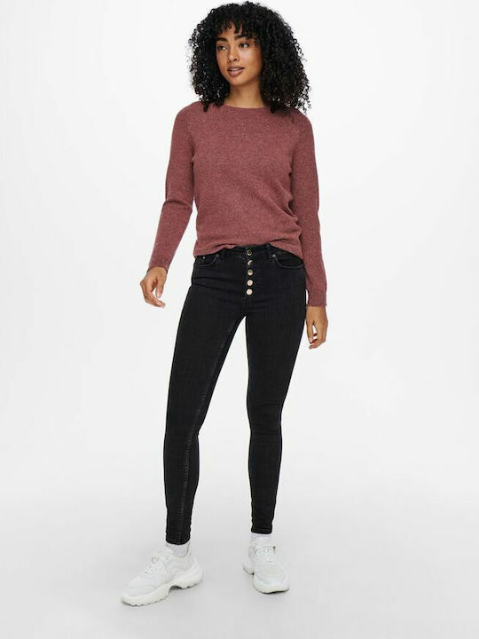 Only Rica Women's Long Sleeve Sweater Mineral Red