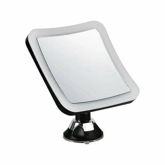 V-TAC Makeup Mirror Tabletop with Light Zoom x10 16.2x19.2cm Silver