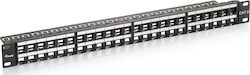 Equip Panou Patch Keystone pentru Rack 1U 19" 48 Porturi cat6 Negru