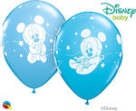 Μπαλόνια Latex Baby Mickie Γαλάζια 28cm 25τμχ
