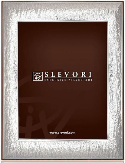 Slevori Σαγρέ Κορνίζα Ασημένια Ασημί