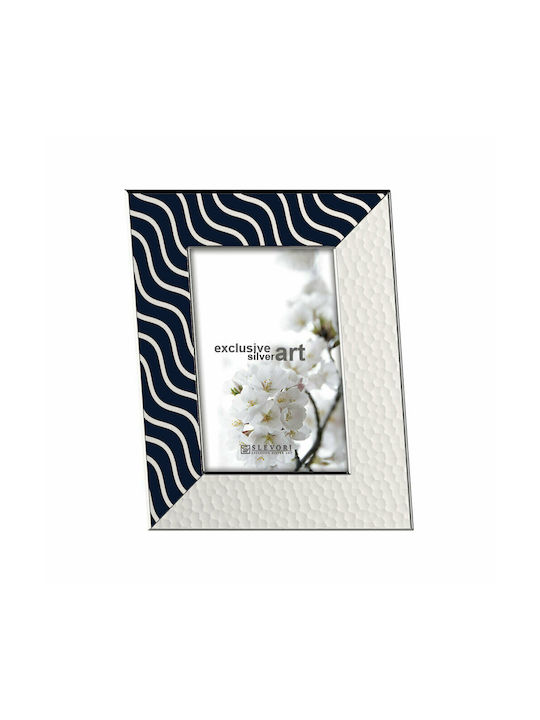 Slevori Wave Silver Blue Photo Frame