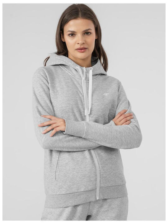 4F Women's Hooded Cardigan Gray