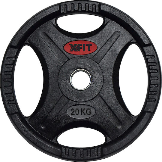 X-FIT Lux 39000 Set of Plates Rubber 1 x 20kg Ø28mm with Handles