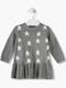 Girls Dress Long Sleeve Knitted Gray