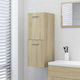 vidaXL Wall Hung Cabinet Bathroom Column Cabinet L30xD30xH80cm Sonoma