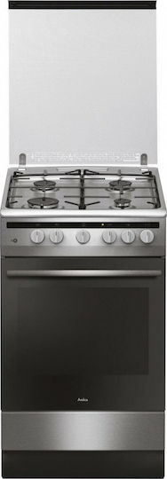 Amica 57GGH5.43HZpMsN(Xx) Cooker 56lt W50cm. Inox