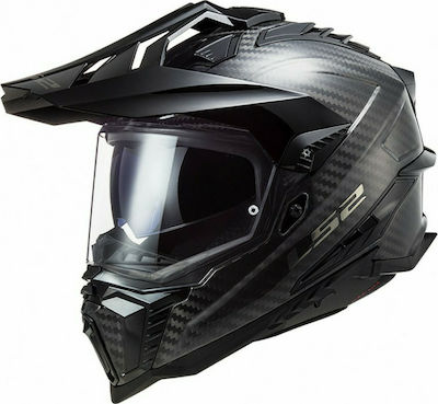 LS2 MX701 C Explorer On-Off Helmet with Sun Visor DOT / ECE 22.05 1460gr Carbon LS2MX701C