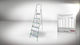 Pankoskal Economy Leiter Aluminium mit 4+1 Stufen 177cm