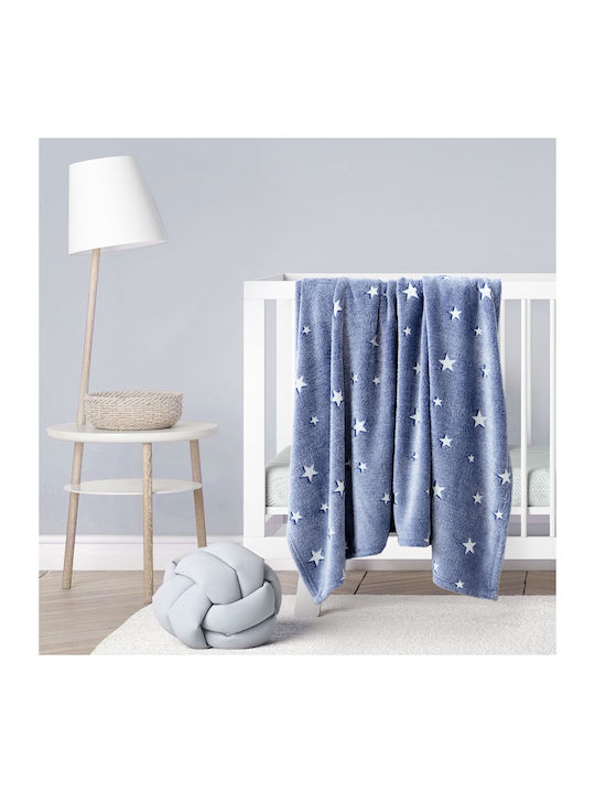 Kocoon Decke Kinderbett Glow Star Vlies Blau 11...