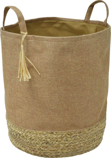 Ankor Decorative Basket Fabric with Handles Beige 38x38x42cm